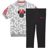 Black Other Sets adidas Infant X Disney Minnie Mouse Summer Set - Medium Grey Heather/White/Vivid Red (HA6599)