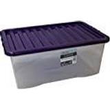 Storage Boxes Wham Crystal Box & Lid Storage Box 45L 2pcs
