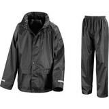 Removable Hood Rain Sets Children's Clothing Result Junior Core Rain Suit - Black (R225J)
