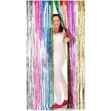 Folat 09205 Foil Fringe Door Rainbow-2x1 m, Multi Colours, 2x1 m