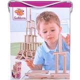 Eichhorn Building Games Eichhorn 100001612 Holzbaukasten Wooden Blocks for Building with templates, Made from FSC 100% Certified Beech Wood, 200 Pieces, for Children Aged 2 and up, Natural