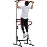 Fitness Homcom Steel Multi-use Exercise Power Tower Station Adjustable Height W/ Grips