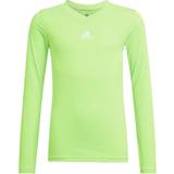 Polyester Base Layer adidas Long Sleeve Baselayer T-shirt Kids - Team Solar Green