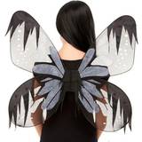 Grey Accessories Fancy Dress Smiffys Dark Botanicals Moth Wings Grey