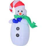 Homcom Inflatable Decorations Christmas Snowman Decoration with LED Lights 1.2m