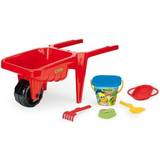 Plastic Wheelbarrows Wader 74812 Giant Red Wheelbarrow with 5 Piece Accessories, Maximum Load 100 kg, Approx. 77 x 34 x 32 cm, from 12 Months, Ideal for Garden, Sandpit, Beach or as a Gift for Creative Play