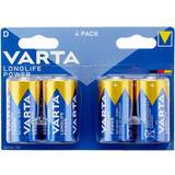 Varta D (LR20) Batteries & Chargers Varta Longlife Power D 4-pack
