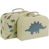 Cardboard Storage A Little Lovely Company Dinosaurs Suitcase Set