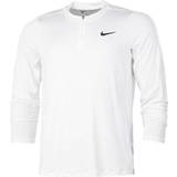 Tops Nike Court Dri-FIT Advantage Half-Zip Long Sleeve Men - White/White/Black