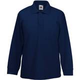 Long Sleeves Polo Shirts Children's Clothing Fruit of the Loom Kid's 65/35 Long Sleeve Polo - Deep Navy (0632010)
