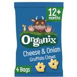 Organix Cheese & Onion Gruffalo Claws 15g 4pack