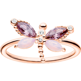 Thomas Sabo Charm Club Dragonfly Ring - Rose Gold/Multicolour
