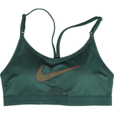 Nike Dri-FIT Indy Light-Support Padded Graphic Sports Bra - Pro Green/Mystic Hibiscus/Rough Green