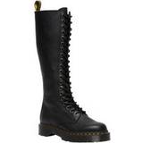 Laced High Boots Dr. Martens 1B60 Bex Pisa Leather Knee - Black Pisa