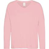 Calvin Klein Long Sleeve V Neck T-shirt - Sand Rose