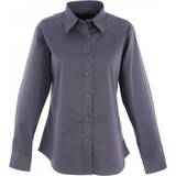 Uneek Ladies Pinpoint Oxford Full Sleeve Shirt - Charcoal