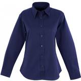Uneek Ladies Pinpoint Oxford Full Sleeve Shirt - Navy