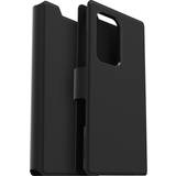 Black Wallet Cases OtterBox Strada Series Wallet Case for Galaxy S22 Ultra