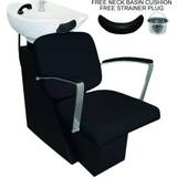 Black sink Backwash Salon Hair Chair Sink Barber Hairdressing Back Washing Black