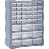 Black Storage Cabinets vidaXL Organiser with 39 Drawers Storage Cabinet 38x47cm