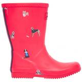 Joules Children's Shoes Joules Jnr Roll Up Girls Rubber Wellies - Hiking Dogs