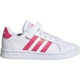 Racket Sport Shoes Children's Shoes adidas Kid's Grand Court - Footwear White/Real Pink/Footwear White