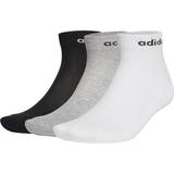 adidas Half-Cushioned Ankle Socks 3-pack Unisex - Black/White /Medium Grey Heather