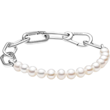 Pearl Bracelets Pandora ME Freshwater Cultured Bracelet - Silver/Pearls