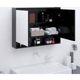 Black Bathroom Mirror Cabinets vidaXL 331536