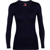Icebreaker Sportswear Garment Underwear Icebreaker Merino 260 Tech Long Sleeve Crewe Thermal Top Women - Midnight Navy