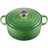 Cast Iron Other Pots Le Creuset Bamboo Green Signature with lid 4.2 L 24 cm