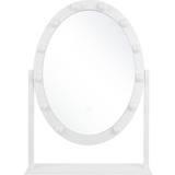 White Table Mirrors Beliani Rostrenen Table Mirror 55x60cm
