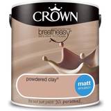 Crown Brown Paint Crown Breatheasy Ceiling Paint, Wall Paint Powdered Clay 2.5L