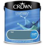 Crown Blue Paint Crown Breatheasy Ceiling Paint, Wall Paint Teal 2.5L
