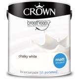 Crown White Paint Crown Breatheasy Ceiling Paint, Wall Paint Chalky White 2.5L