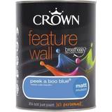 Crown Breatheasy Feature Wall Paint Peek-a-boo Blue 1.25L