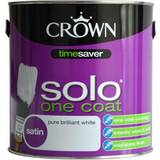 Crown Solo One Coat Metal Paint, Wood Paint Pure Brilliant White 2.5L