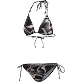 Bikini Sets adidas Women Glam On Shiny Triangle Bikini - Glory Grey/Black