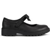 Geox Low Top Shoes Geox Casey Bow Leather School Shoes - Black
