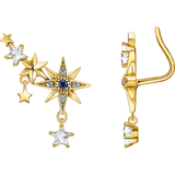 Thomas Sabo Ear Climber Royalty Star Earring - Gold/Blue/Transparent