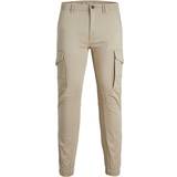 Jack & Jones Men - W28 Trousers & Shorts Jack & Jones Paul Flake AKM 542 Cargo Pants - Beige/Crockery