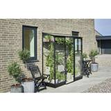 Lean-to Greenhouses Halls Greenhouses Qube 26 1.2m² Aluminum Safety Glass