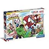 Clementoni Floor Jigsaw Puzzles Clementoni Supercolor Disney Junior Marvel Spidey & his Amazing Friends 40 Pieces