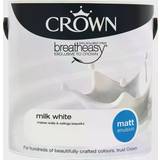 Crown Wall Paints - White Crown Breatheasy Ceiling Paint, Wall Paint Milk White 2.5L