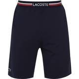 Lacoste Elastane/Lycra/Spandex Trousers & Shorts Lacoste Pyjama Shorts with Three-Tone Waistband - Navy Blue
