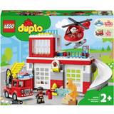 Lights Building Games Lego Duplo Fire Station & Helicopter 10970