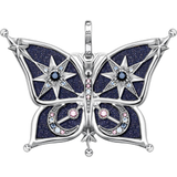 Thomas Sabo Butterfly Star & Moon Pendant - Silver/Multicolour