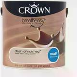 Crown Breatheasy Wall Paint, Ceiling Paint Dash Of Nutmeg 2.5L