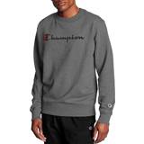 Champion Powerblend Crew Script Logo Sweatshirt - Granite Heather