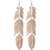 Montana Silversmiths Sunlit Plume Feather Earrings - Rose Gold/Silver